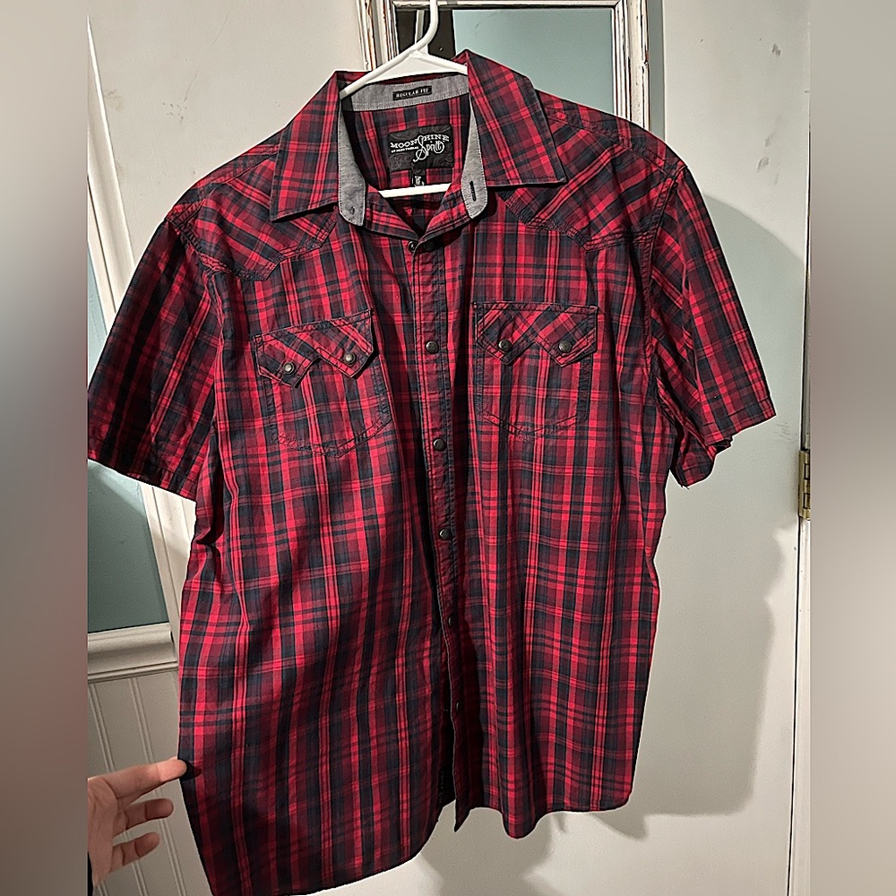 Red & Blue Plaid Shirt by Moonshine